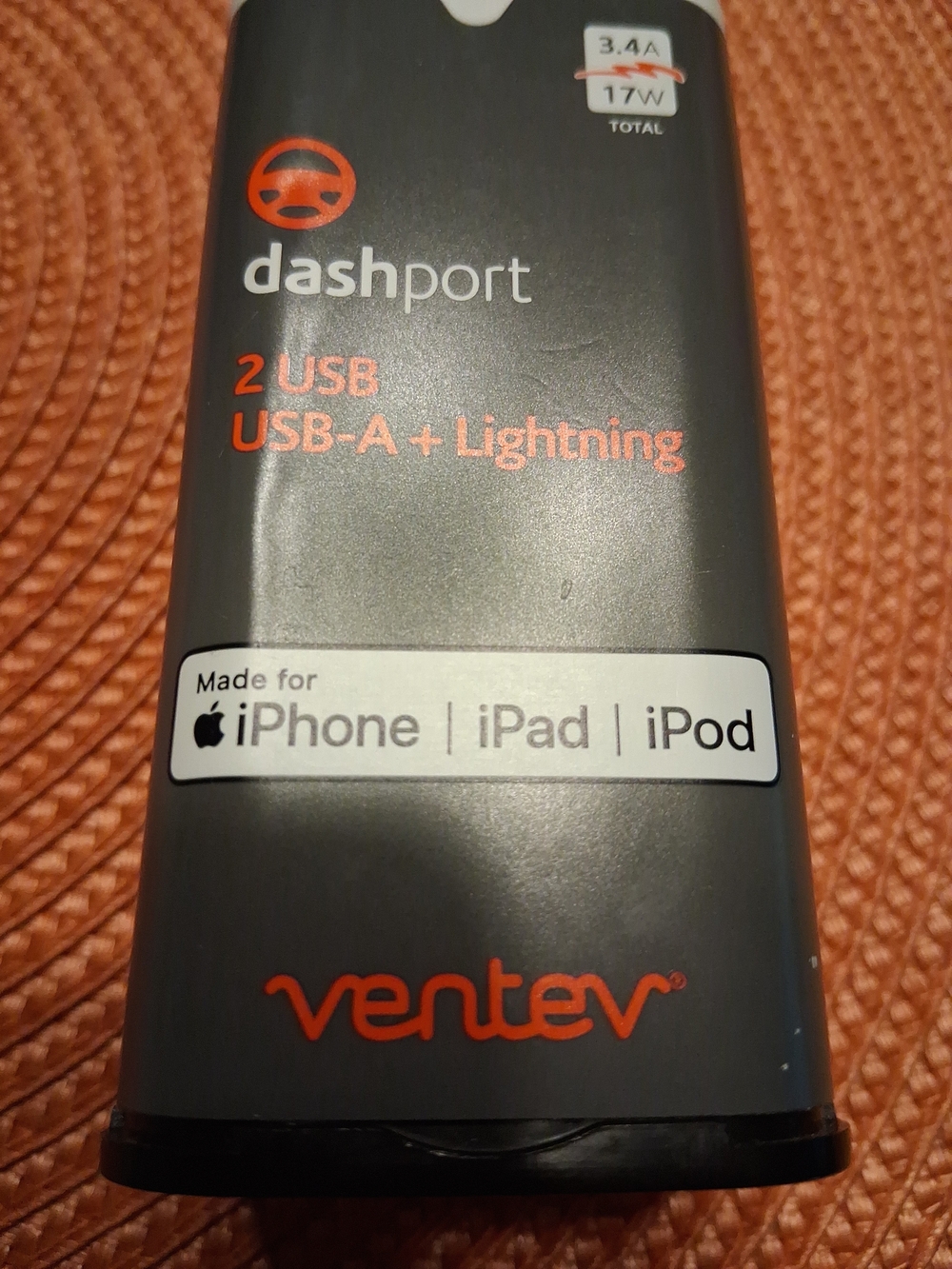 Ventev dashport 2 USB-A + Lighting For iPhone/ iPad /iPod 3.4A 17W NIB - Picture 8 of 8